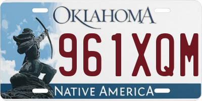 OK license plate 961XQM