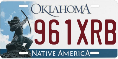 OK license plate 961XRB