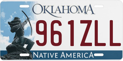 OK license plate 961ZLL
