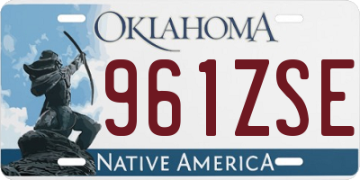 OK license plate 961ZSE