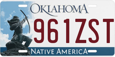 OK license plate 961ZST