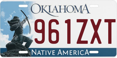OK license plate 961ZXT