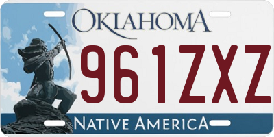 OK license plate 961ZXZ
