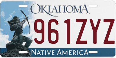 OK license plate 961ZYZ