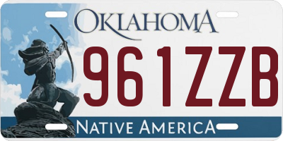 OK license plate 961ZZB