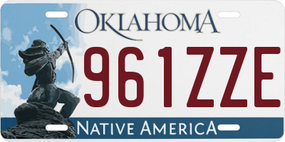 OK license plate 961ZZE