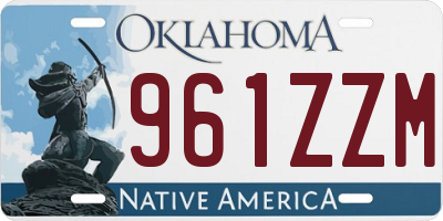 OK license plate 961ZZM