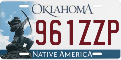 OK license plate 961ZZP