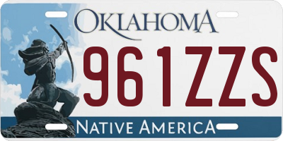 OK license plate 961ZZS