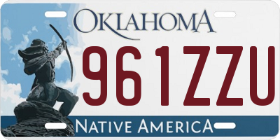 OK license plate 961ZZU