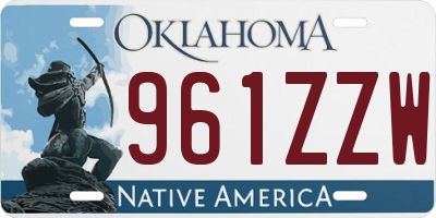 OK license plate 961ZZW