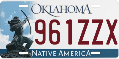 OK license plate 961ZZX