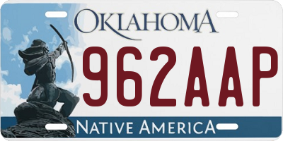 OK license plate 962AAP