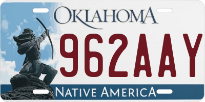 OK license plate 962AAY