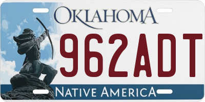 OK license plate 962ADT