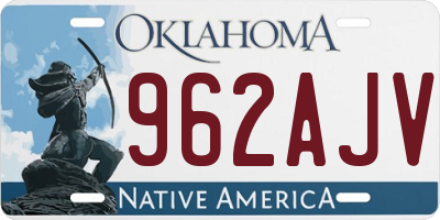OK license plate 962AJV