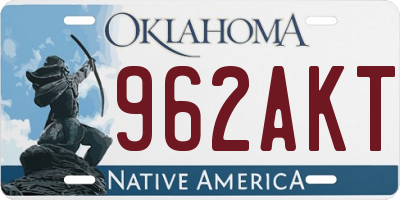 OK license plate 962AKT