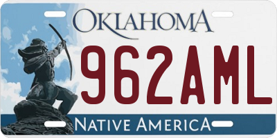 OK license plate 962AML