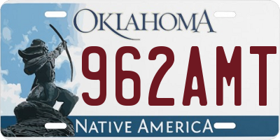 OK license plate 962AMT