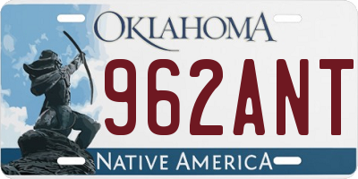 OK license plate 962ANT