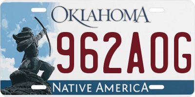 OK license plate 962AOG