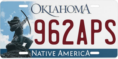 OK license plate 962APS