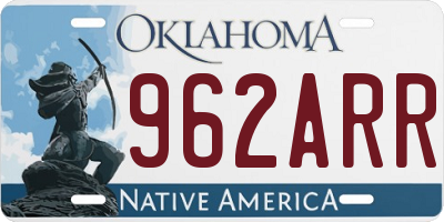OK license plate 962ARR