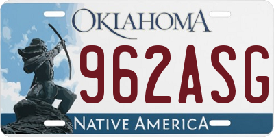 OK license plate 962ASG