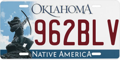 OK license plate 962BLV