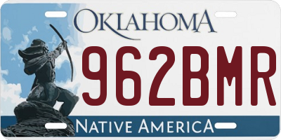 OK license plate 962BMR