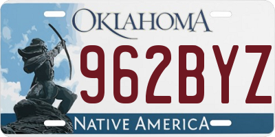 OK license plate 962BYZ