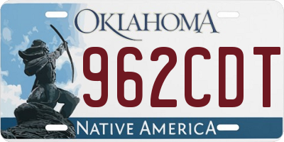 OK license plate 962CDT