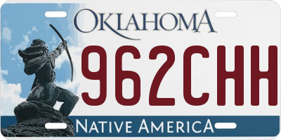 OK license plate 962CHH