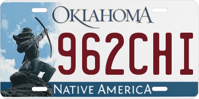 OK license plate 962CHI