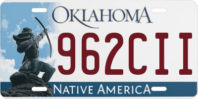 OK license plate 962CII