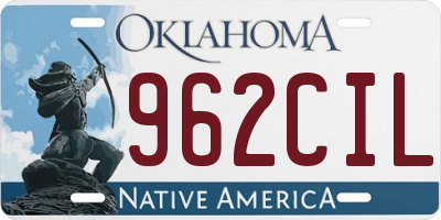 OK license plate 962CIL