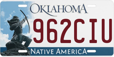 OK license plate 962CIU