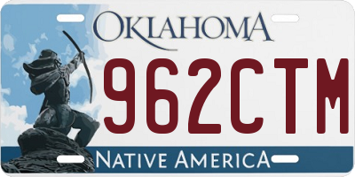 OK license plate 962CTM
