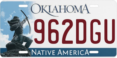 OK license plate 962DGU