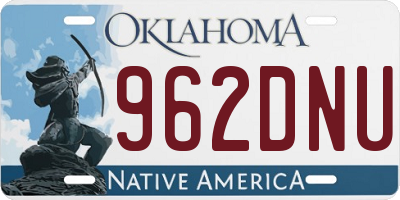 OK license plate 962DNU