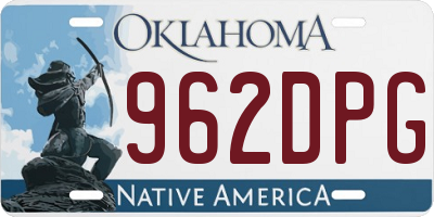 OK license plate 962DPG