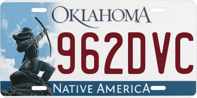 OK license plate 962DVC