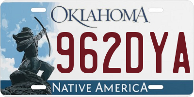 OK license plate 962DYA