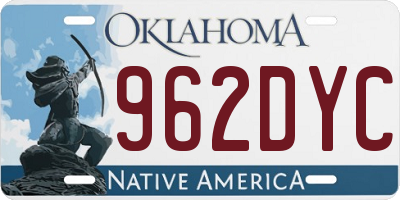 OK license plate 962DYC