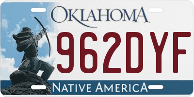 OK license plate 962DYF