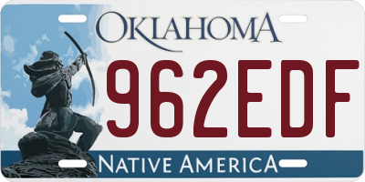 OK license plate 962EDF