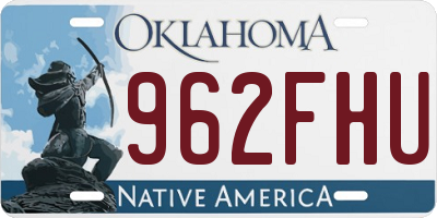 OK license plate 962FHU