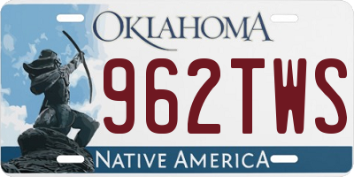 OK license plate 962TWS