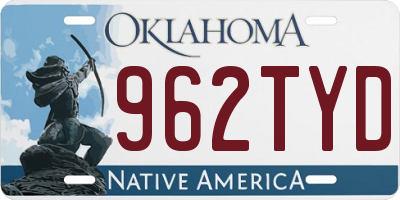 OK license plate 962TYD