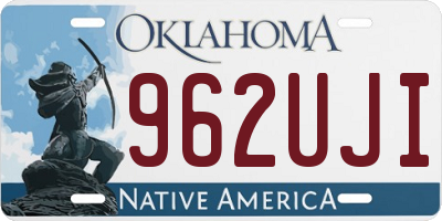 OK license plate 962UJI